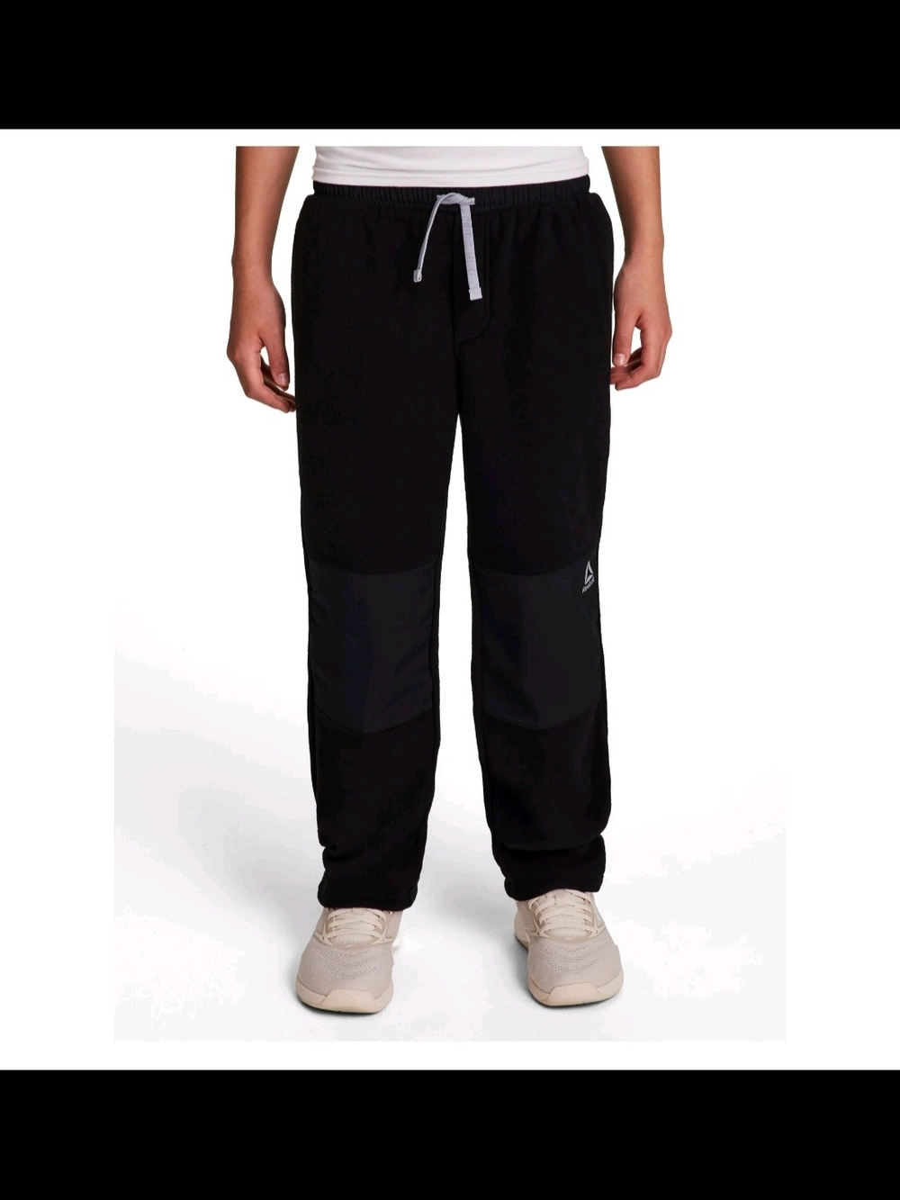 NWT Reebok Boys Polar Fleece Joggers Black Size XS (4/5)